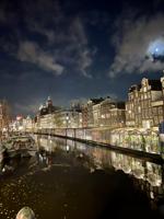 Amsterdam canal views at night