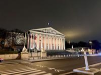 View of the National Assembly of France at night